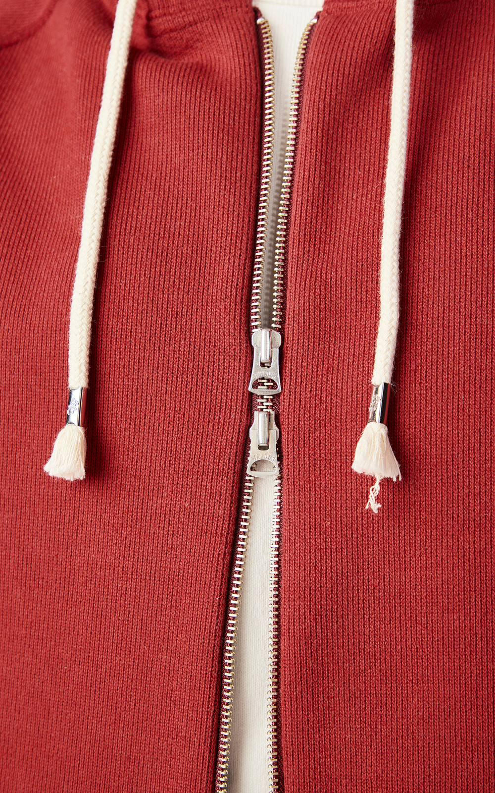 Wonder Looper Zip Hoodie Double Heavyweight French Terry Red