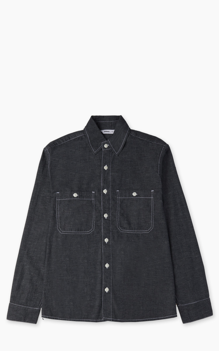 3sixteen Utility Shirt Chambray Black | Cultizm 3sixteen Utility Shirt Chambray Black | Cultizm