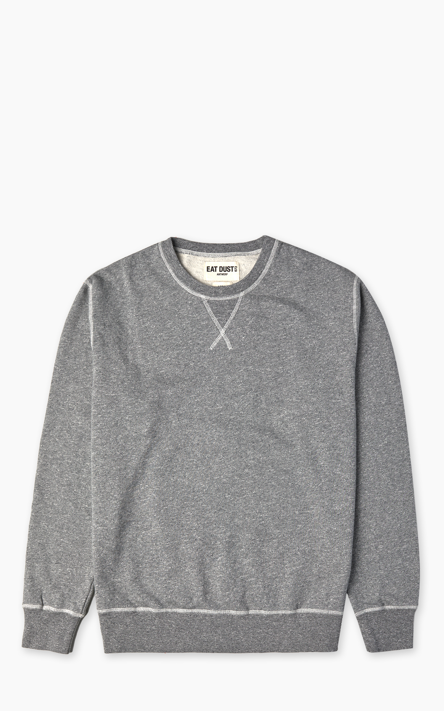 Eat Dust Skull Core Sweatshirt Grey Melange | Cultizm
