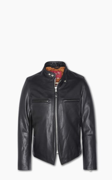 Schott NYC Racer Leather Jacket 100th Anniversary Mythical Black