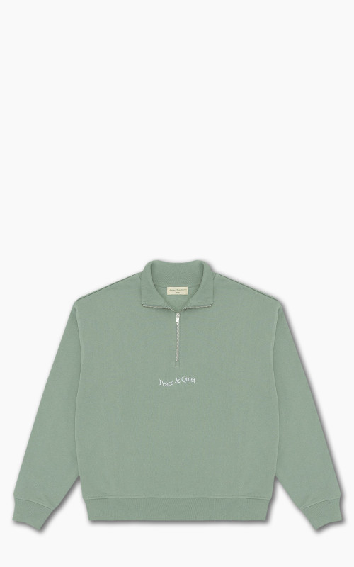 Museum of Peace & Quiet Wordmark Quarter Zip Sage